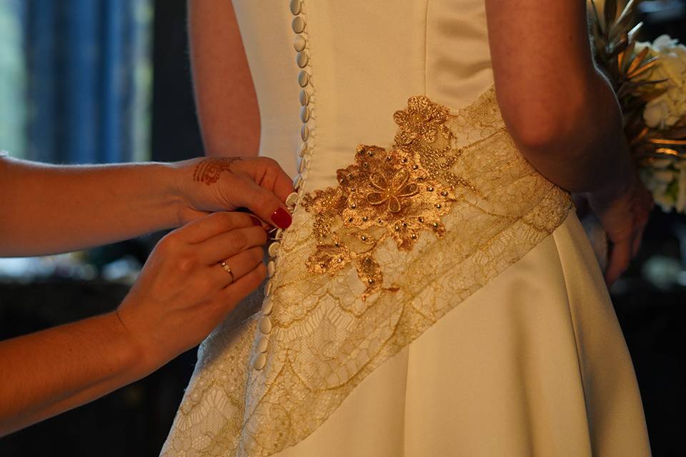 Détails robe de la marié