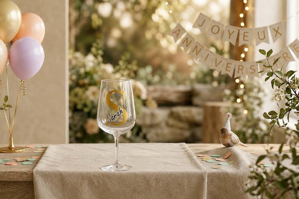 Verre à vin personnalisé