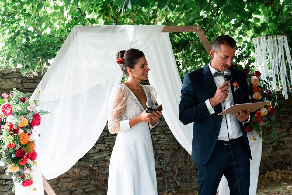 Mariage coloré / boule facette