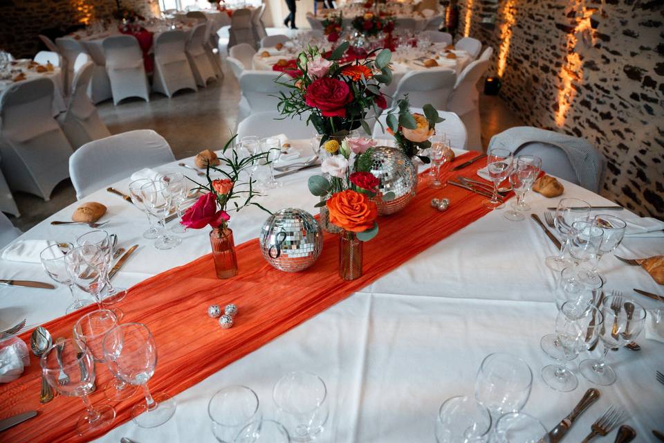 Mariage coloré / boule facette