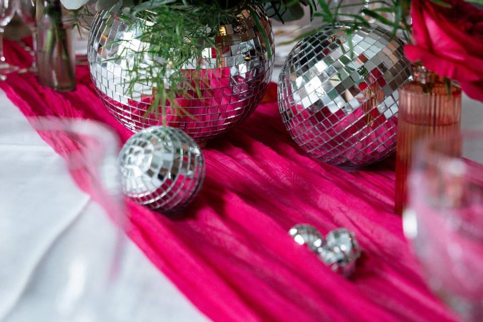 Mariage coloré / boule facette