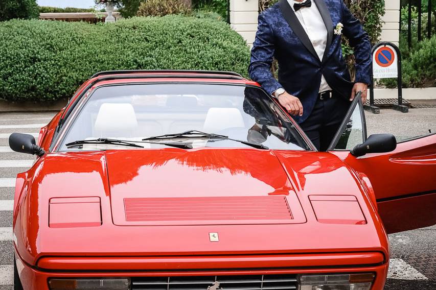 Voiture rétro à un mariage