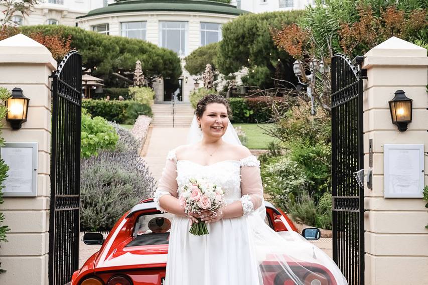 Voiture rétro à un mariage