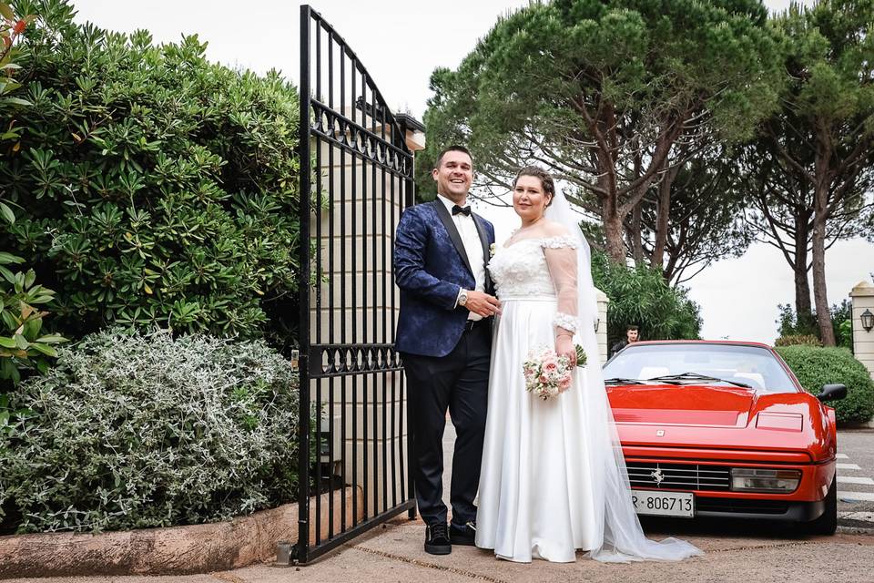 Voiture rétro à un mariage