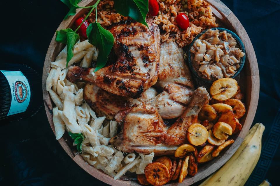 Poulet et ses accompagnements