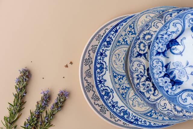 Assiettes bleues