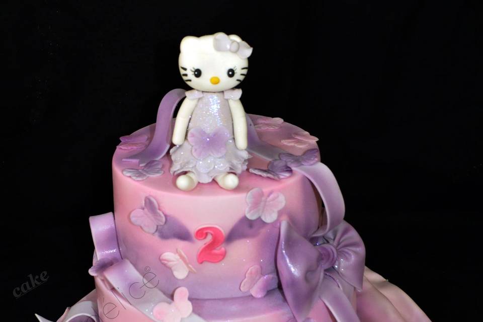 Gâteau pâte à sucrehello kitty