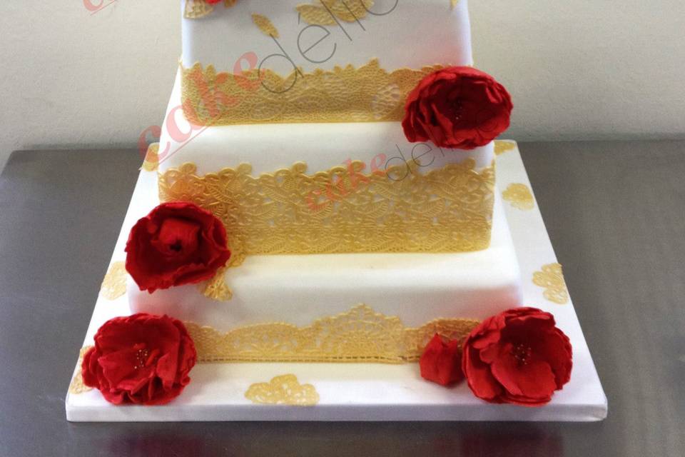 Wedding cake coeur