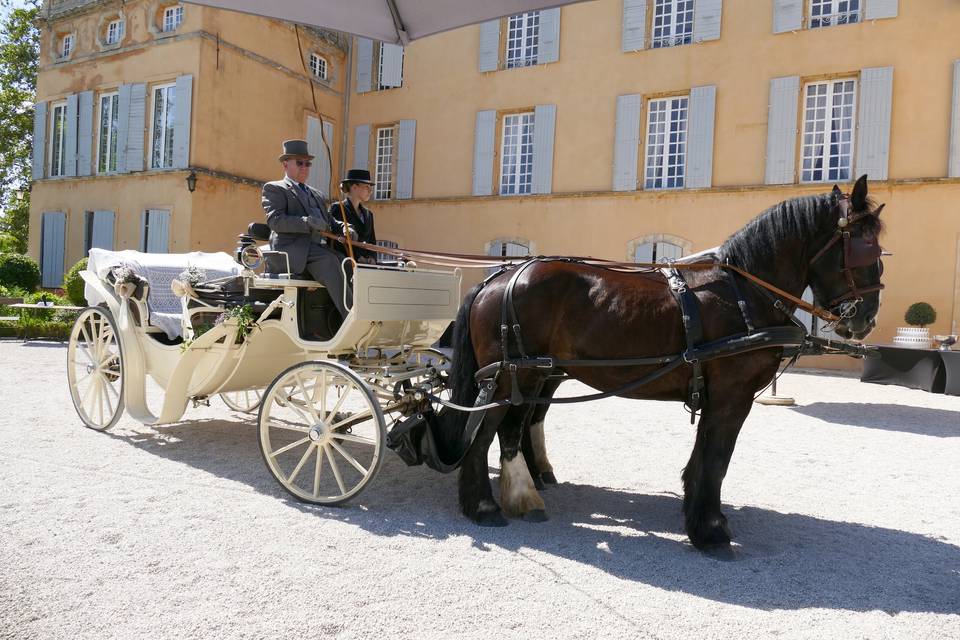 Mariage en calèche