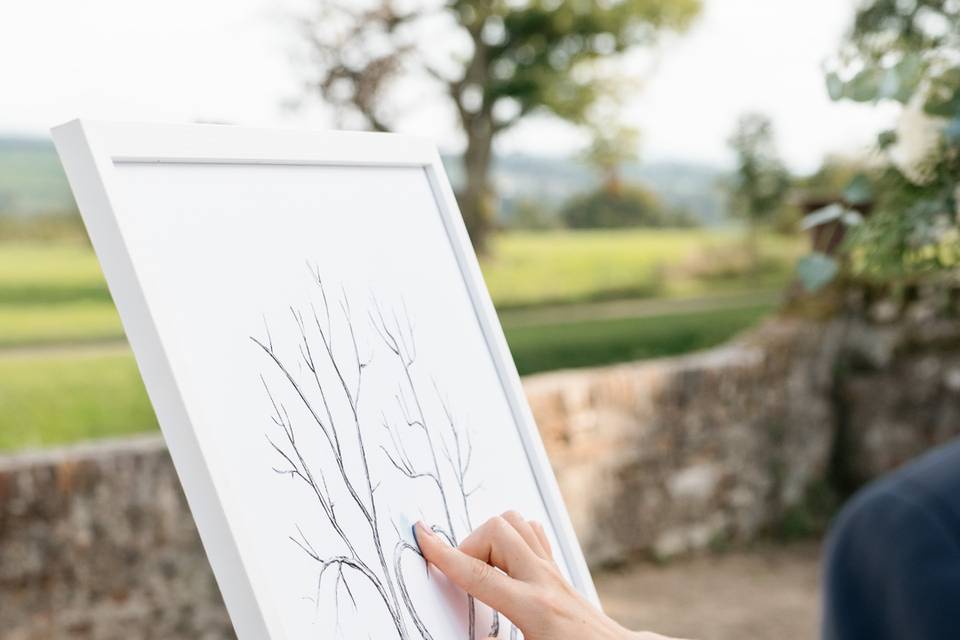 Arbre à empreintes cérémonie