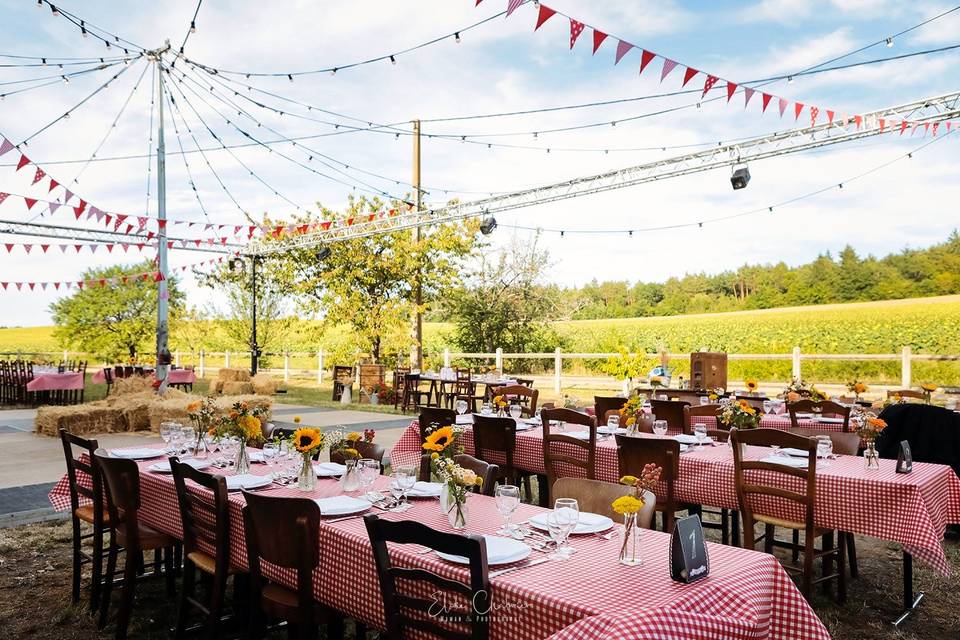 Mariage guinguette extérieur