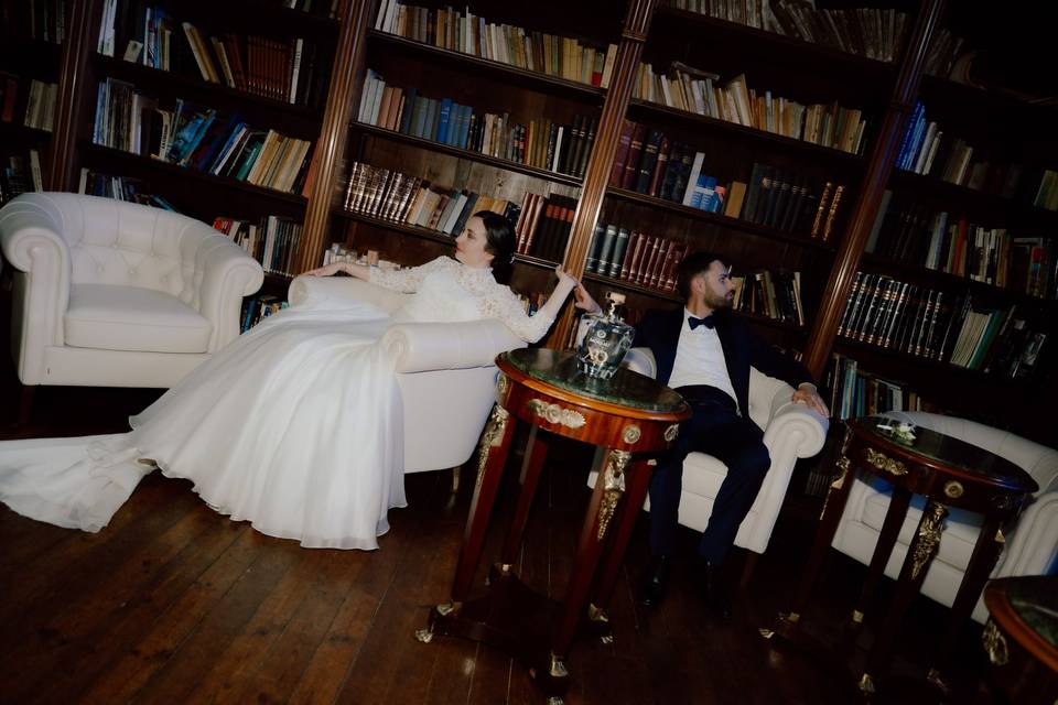 Couple bibliothèque