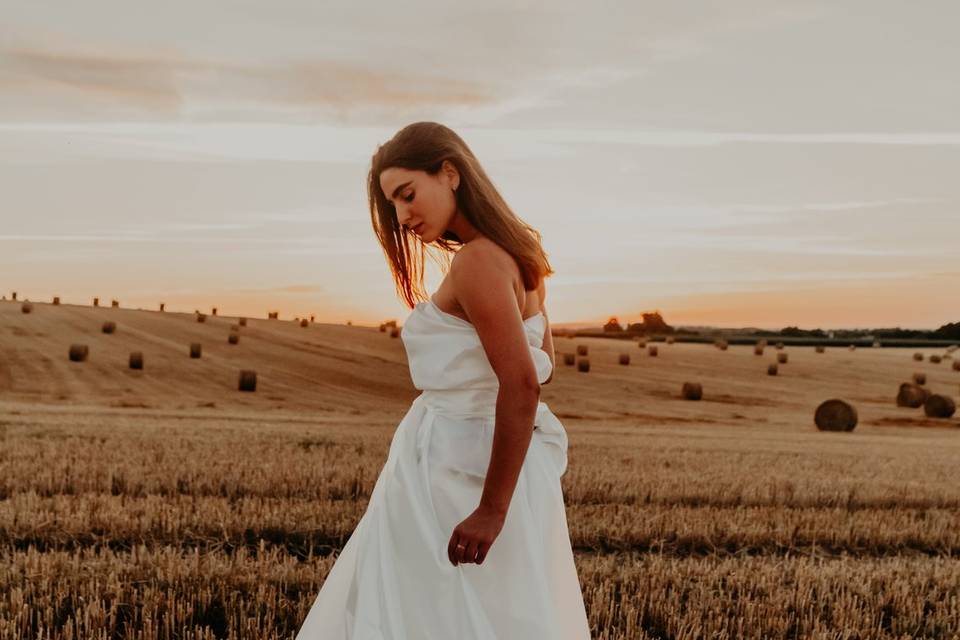 Mariée couché de soleil