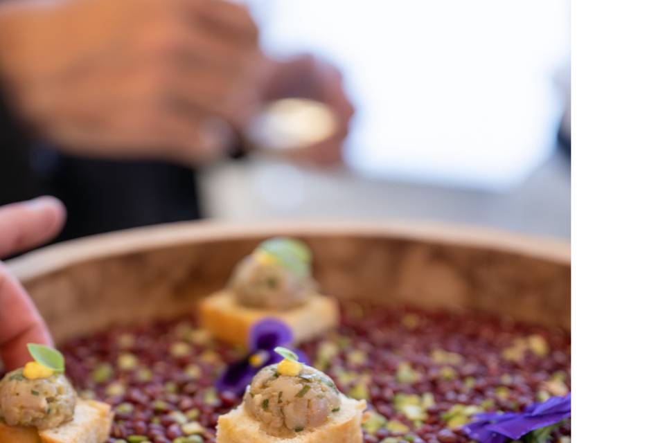 Focaccia tartare de veau