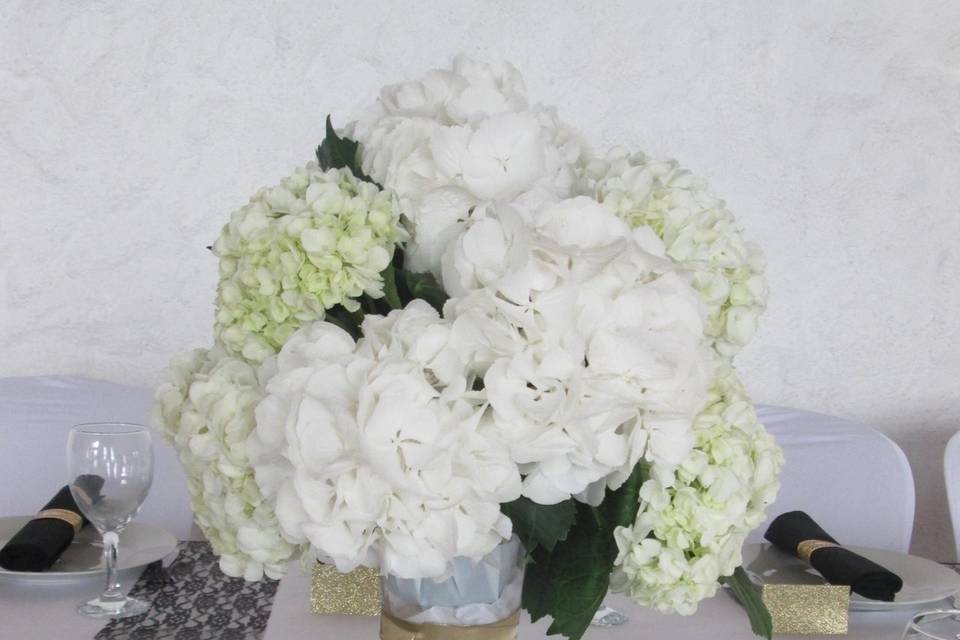 Hortensias blancs