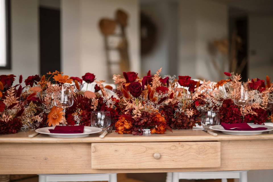 Ornement de table feu