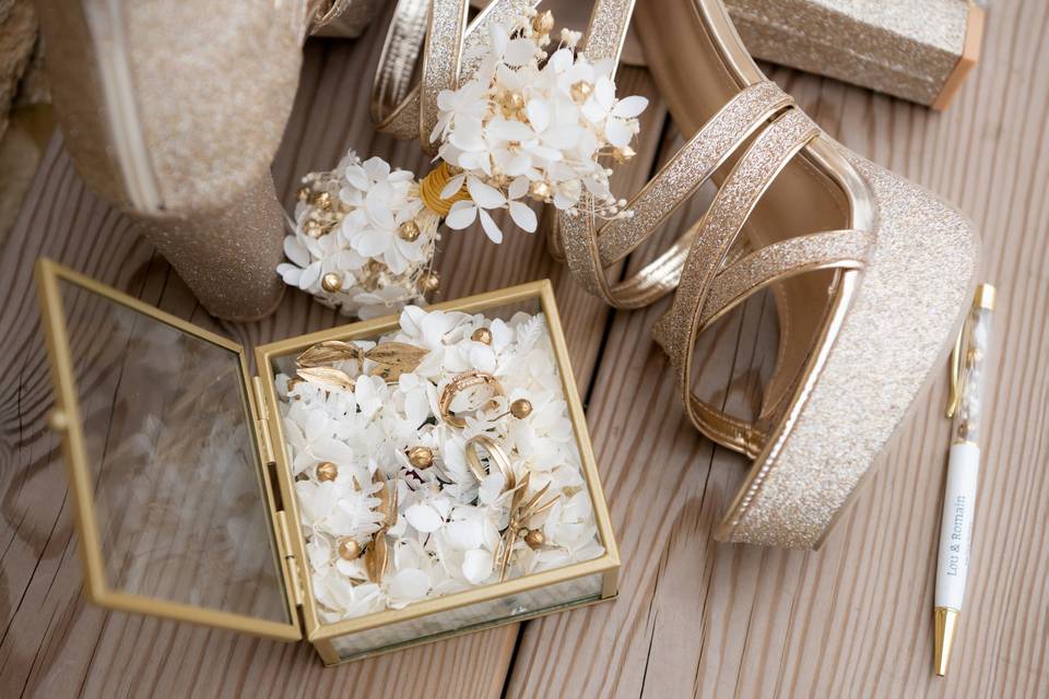 Boîte à alliance et noeud