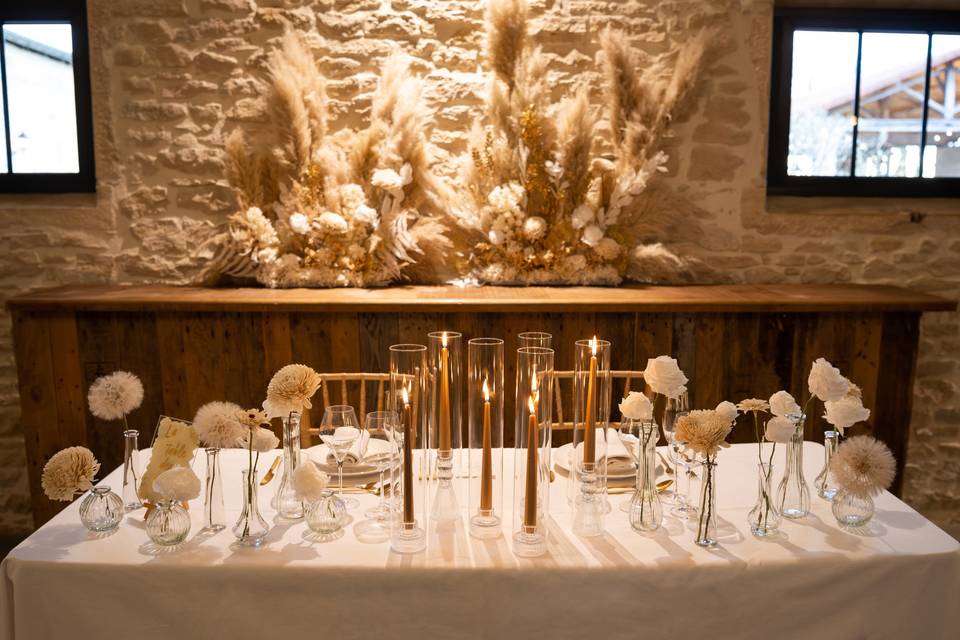 Blanc et doré