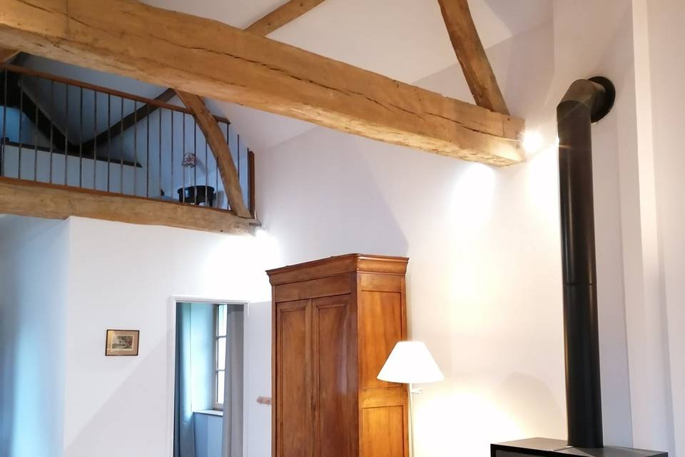 Gîte avec poêle