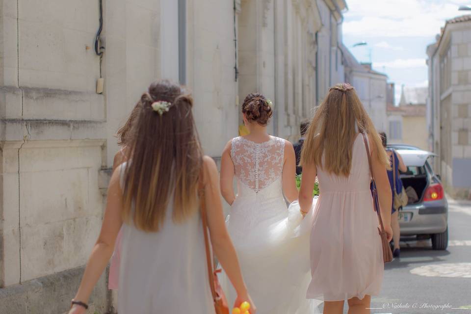 La mariée dans la rue