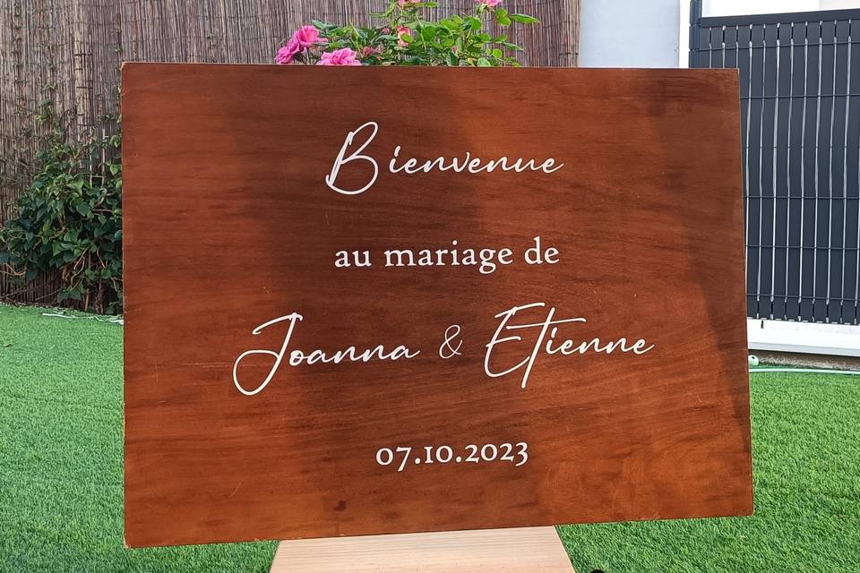 Panneau de bienvenue