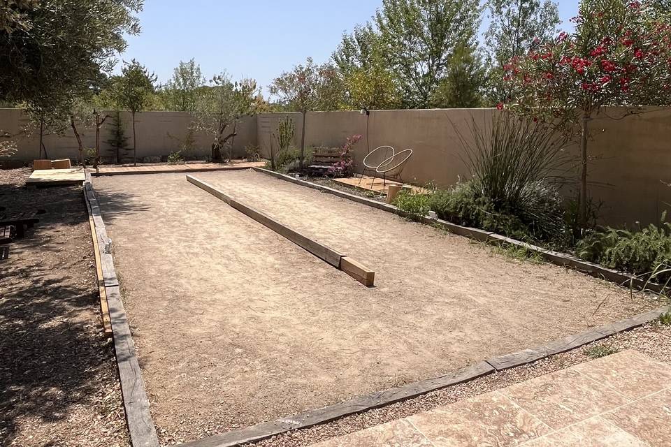 Terrain de pétanque de jour