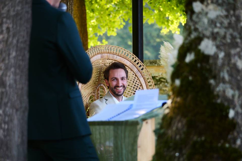 émotions du marié