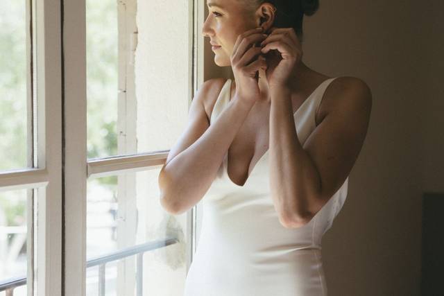 Bride getting ready