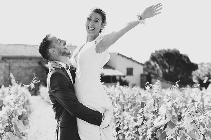 Séance à deux dans les vignes