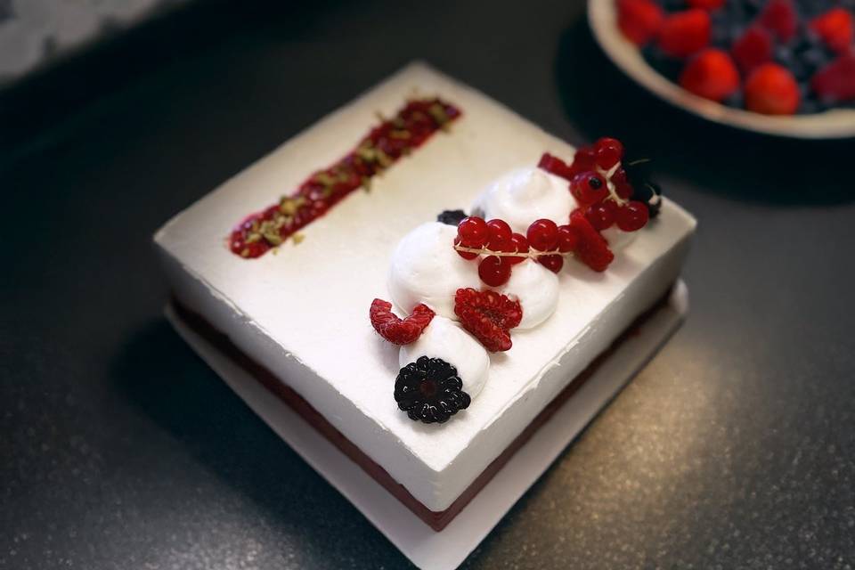 Entremets fruits rouge