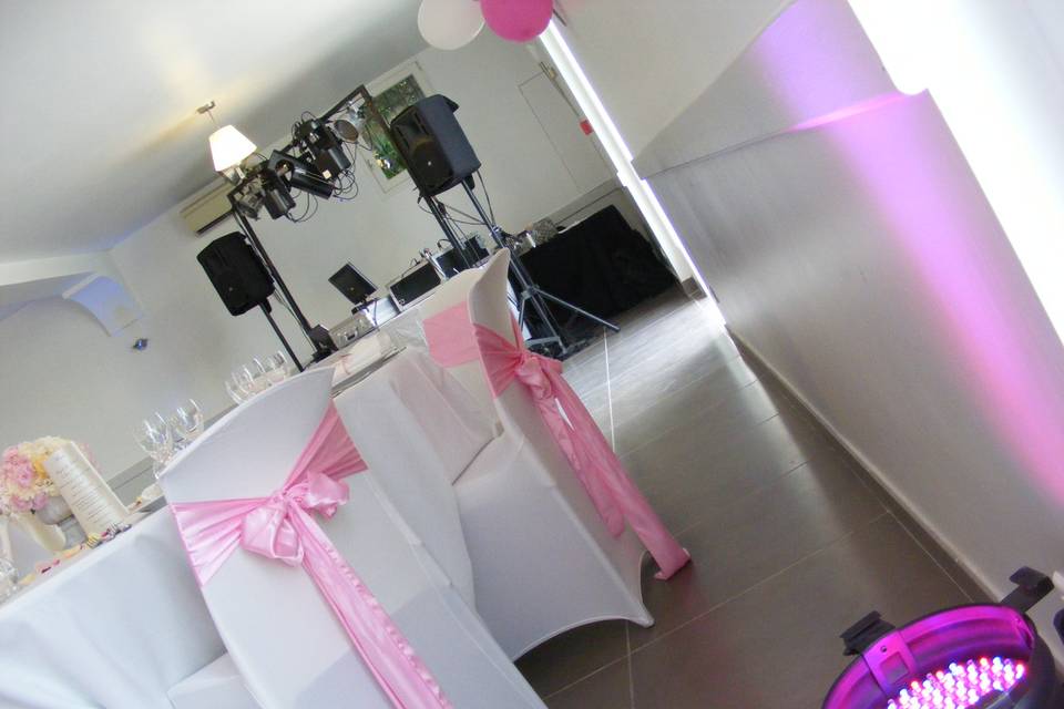 Mariage blanc et rose