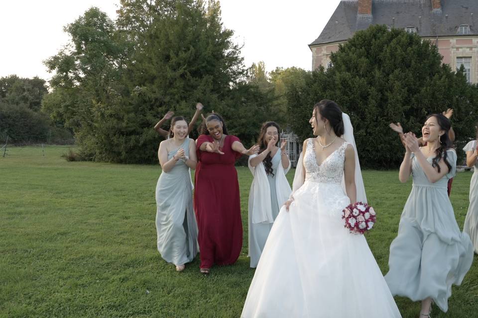 La mariée et ses témoins