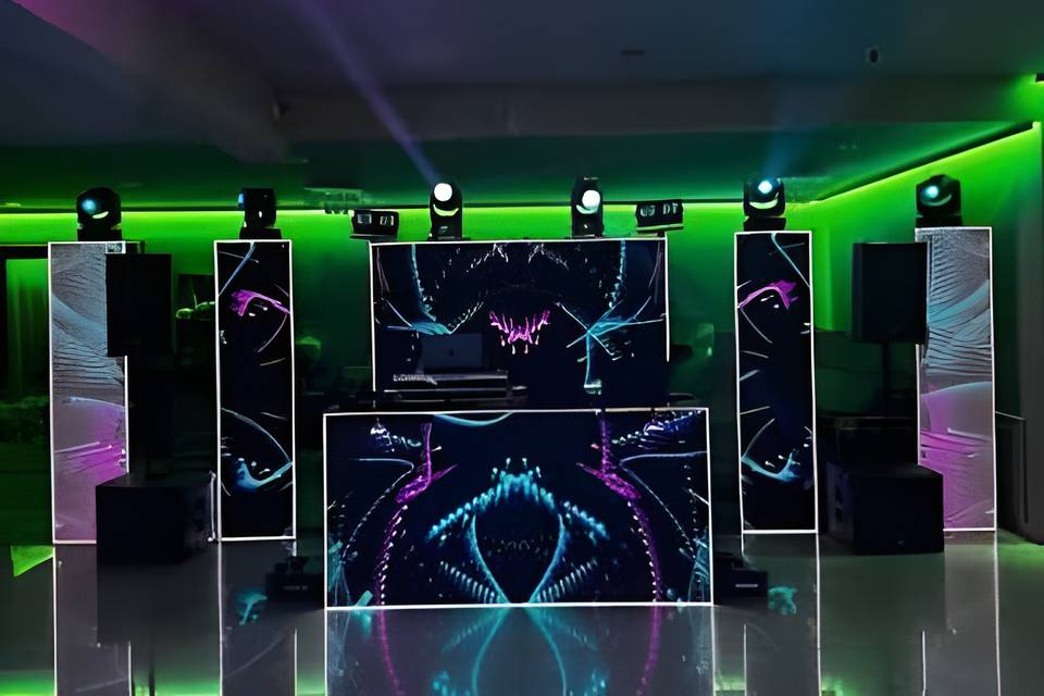 Écran LED de fond DJ