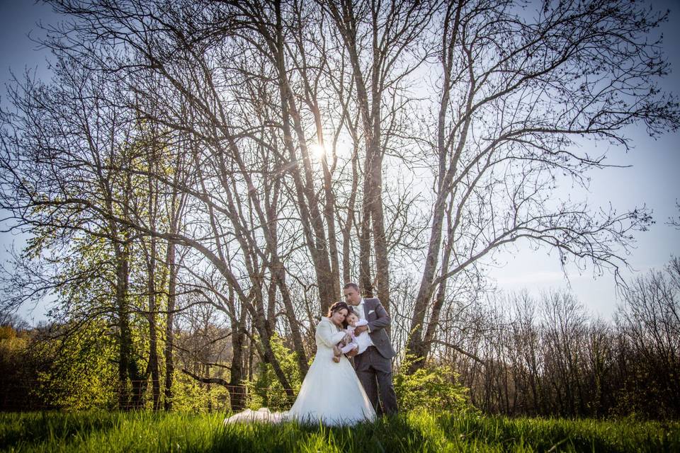 Photo de couple en fôret