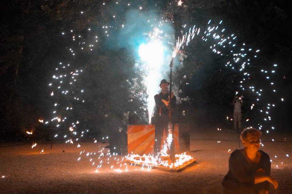 Spectacle pyrotechnique