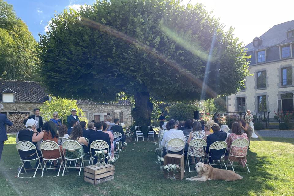 Ceremonie sous tilleul  300ans