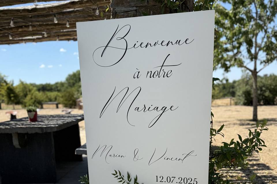 Panneau de bienvenue
