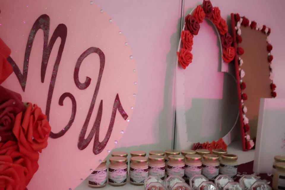 Présentation pots sur buffet