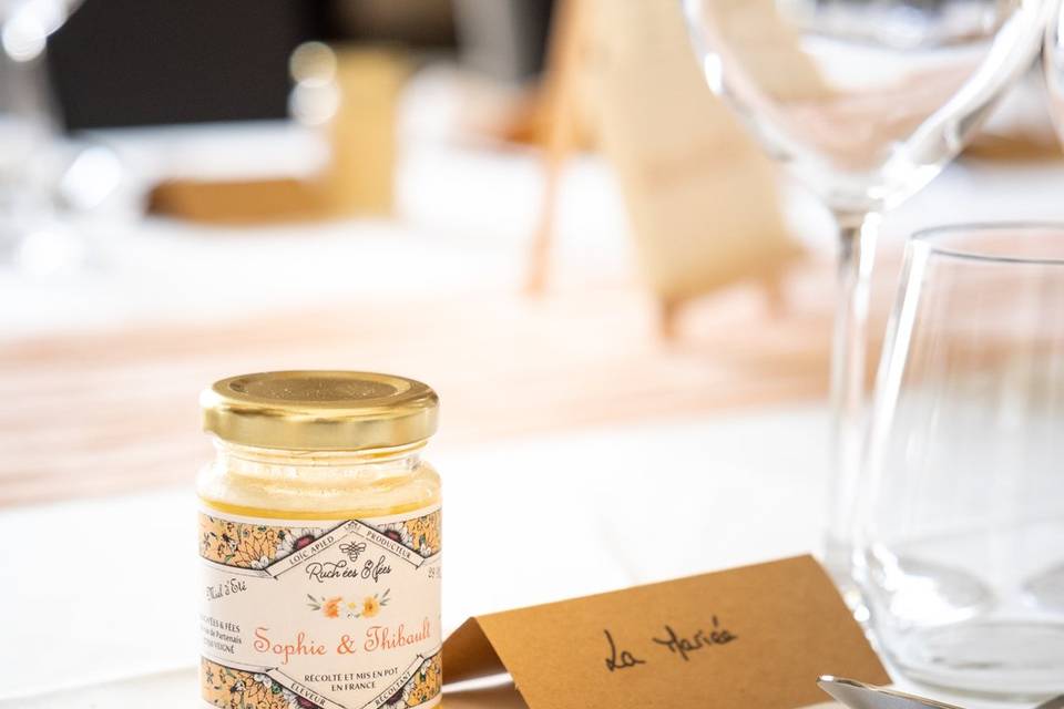 Mise en scène plan de table