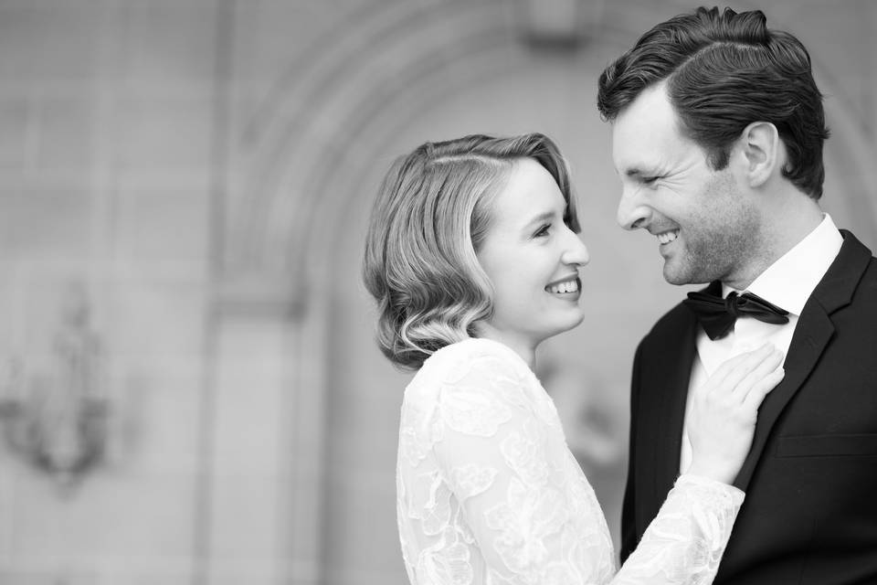 Portrait couple noir et blanc