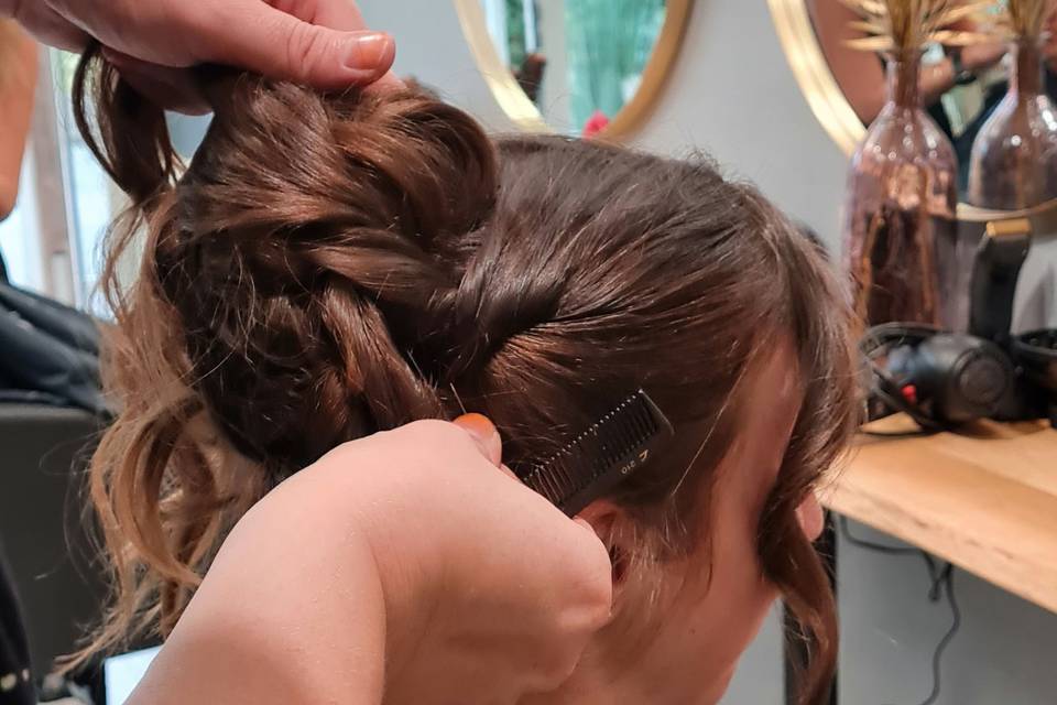 Chignon classique et torsadé