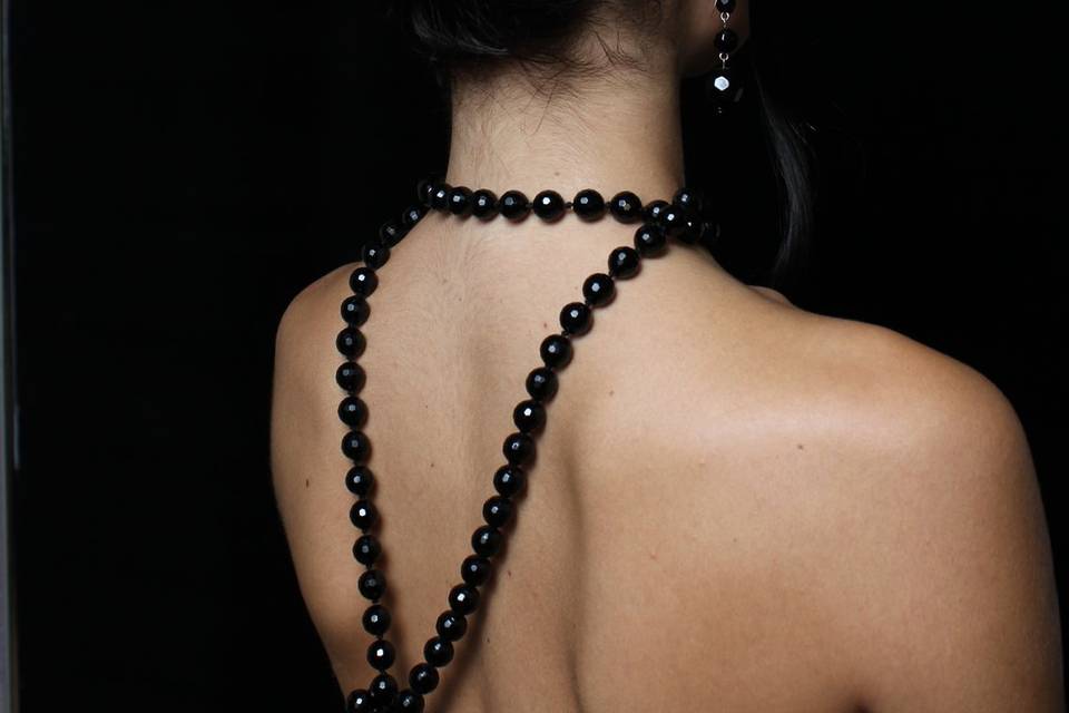 Elastique noir à perles - Mes Accessoires DESSANGE