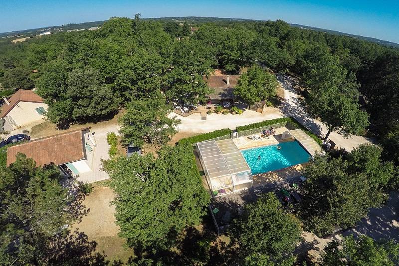 Vue de la piscine du haut