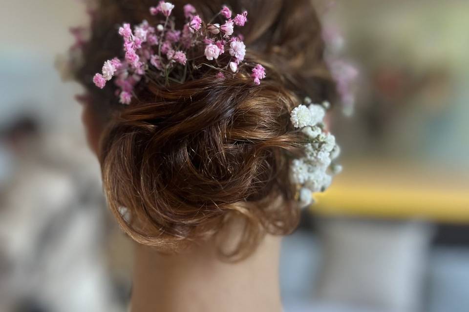 Chignon flou bohème