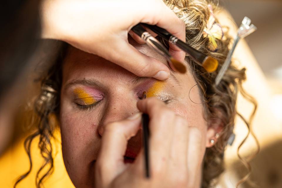 Maquillage arc en ciel
