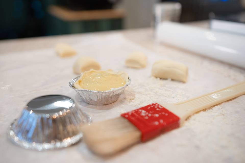 Préparation des pasteis de nata