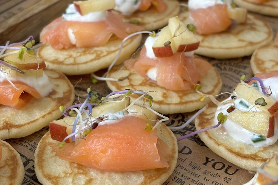 Blinis de saumon fumé - pomme