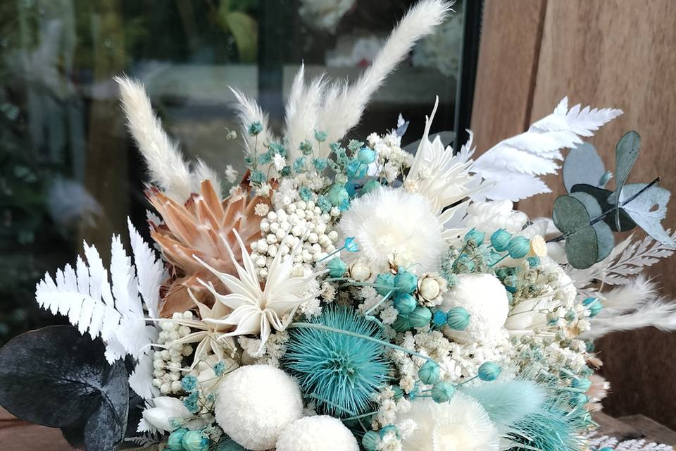 Bouquet de mariée durable