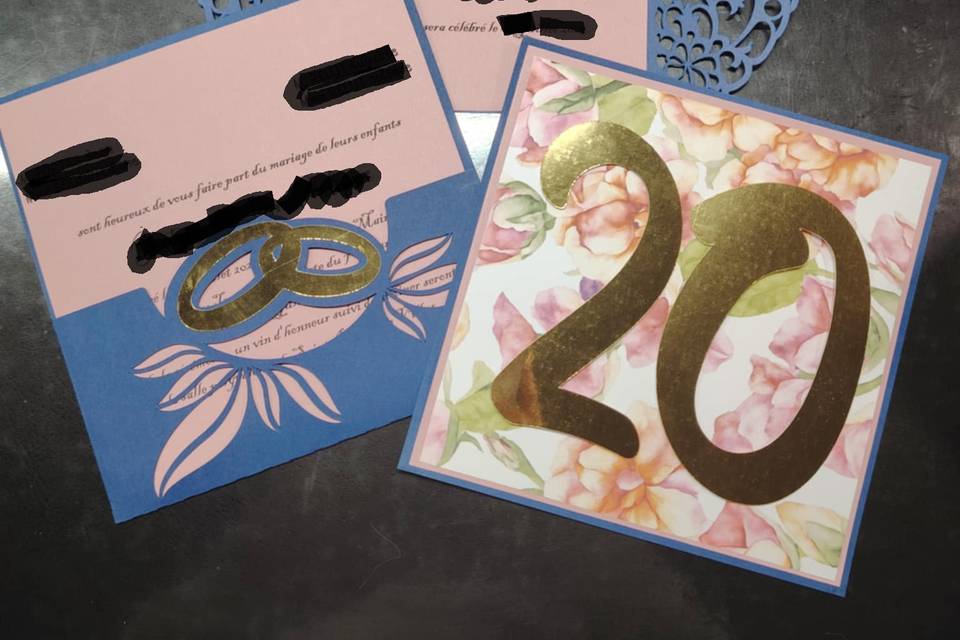 Faire part et numéro de table