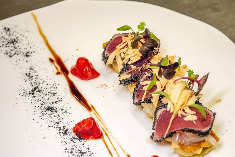 Thon, foie gras